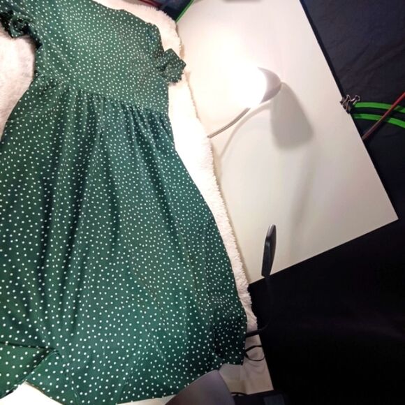 Anna-Kaci V Neck Polka Dot Print Button Down Casual Midi Max Womans Medium..... - Picture 10 of 10